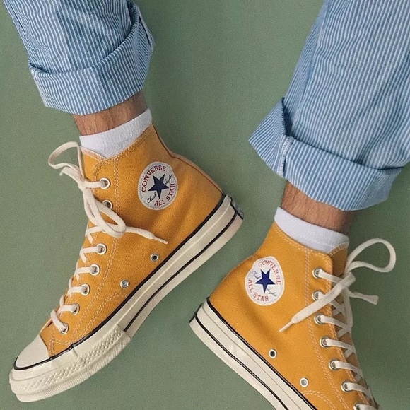 yellow mens converse